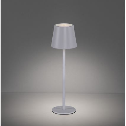 Leuchten Direkt 19250-16 - LED Udendørs bordlampe dæmpbar og genopladelig EURIA LED/3W/5V 2600 mAh IP54 hvid