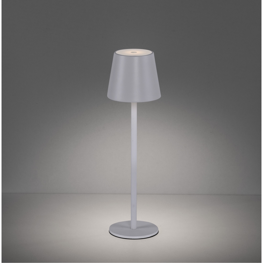 Leuchten Direkt 19250-16 - LED Udendørs bordlampe dæmpbar og genopladelig EURIA LED/3W/5V 2600 mAh IP54 hvid