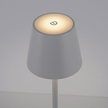 Leuchten Direkt 19250-16 - LED Udendørs bordlampe dæmpbar og genopladelig EURIA LED/3W/5V 2600 mAh IP54 hvid