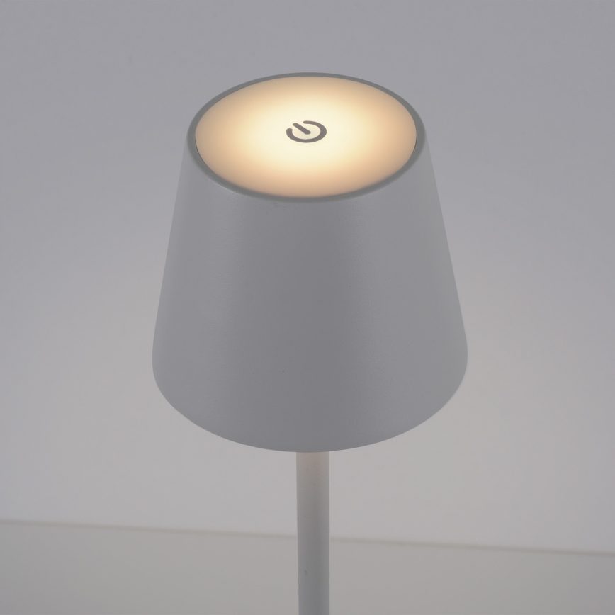 Leuchten Direkt 19250-16 - LED Udendørs bordlampe dæmpbar og genopladelig EURIA LED/3W/5V 2600 mAh IP54 hvid