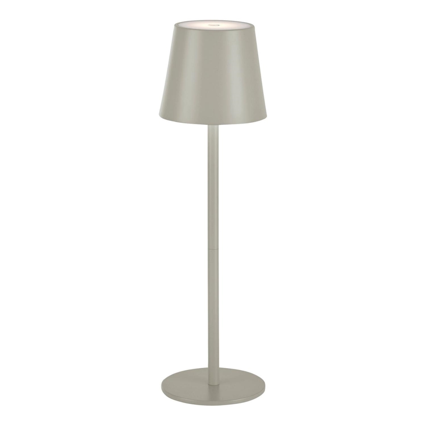 Leuchten Direkt 19250-40 - LED Udendørs bordlampe dæmpbar og genopladelig EURIA LED/3W/5V 2600 mAh IP54 grå