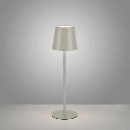 Leuchten Direkt 19250-40 - LED Udendørs bordlampe dæmpbar og genopladelig EURIA LED/3W/5V 2600 mAh IP54 grå