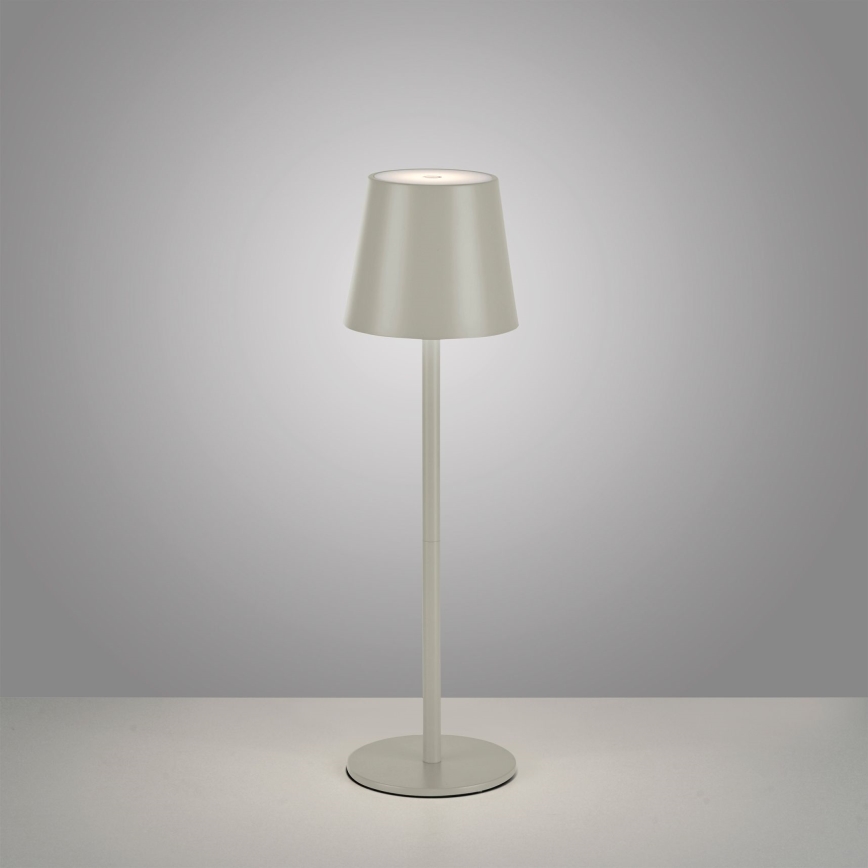 Leuchten Direkt 19250-40 - LED Udendørs bordlampe dæmpbar og genopladelig EURIA LED/3W/5V 2600 mAh IP54 grå