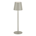 Leuchten Direkt 19250-40 - Udendørs LED bordlampe dæmpbar og genopladelig EURIA LED/3W/5V 2600 mAh IP54 grå