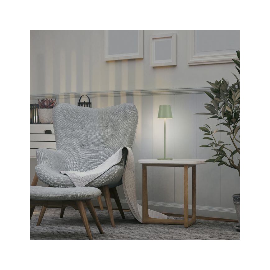 Leuchten Direkt 19250-43 - LED Udendørs bordlampe dæmpbar og genopladelig EURIA LED/3W/5V IP54 grøn