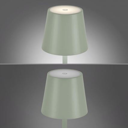 Leuchten Direkt 19250-43 - LED Udendørs bordlampe dæmpbar og genopladelig EURIA LED/3W/5V IP54 grøn