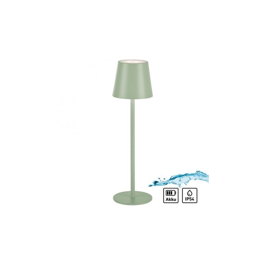 Leuchten Direkt 19250-43 - LED Udendørs bordlampe dæmpbar og genopladelig EURIA LED/3W/5V IP54 grøn
