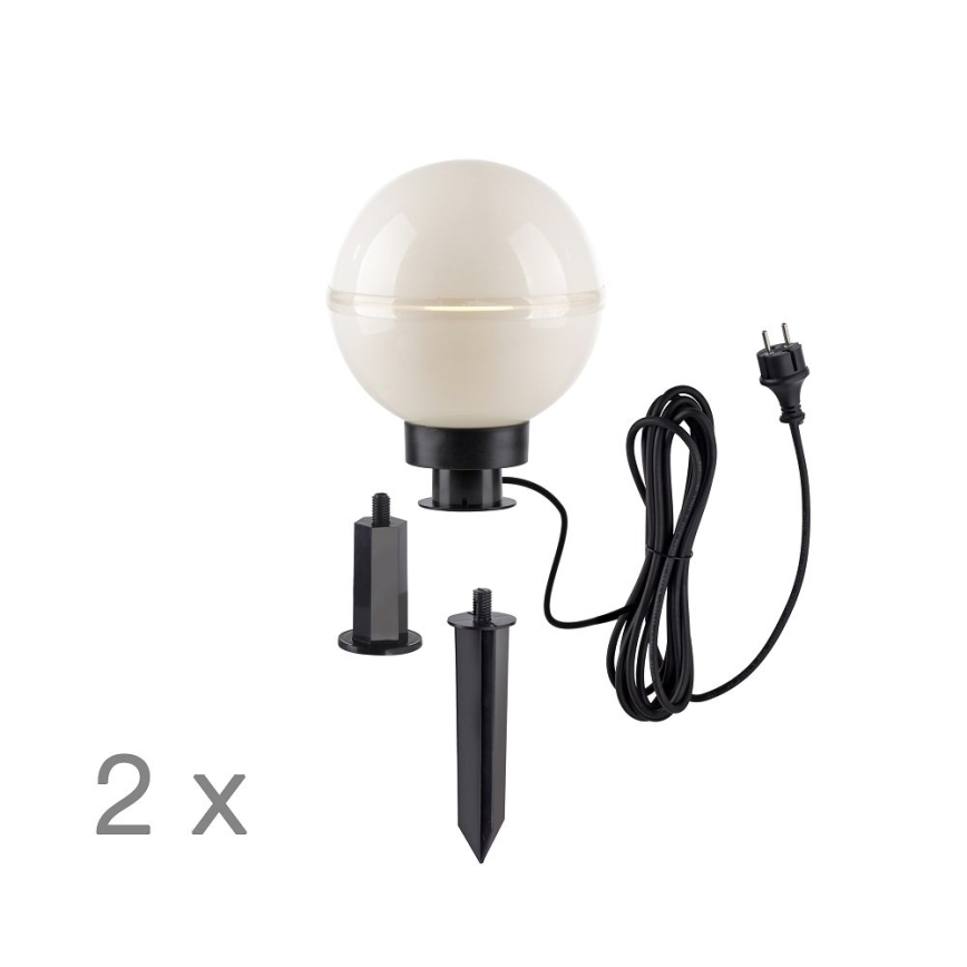 Leuchten Direkt 19322-16-2 - SÆT 2x Udendørslampe 1xE27/40W/230V diameter 20 cm IP44