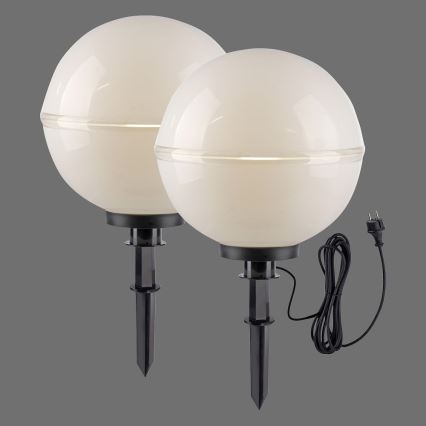 Leuchten Direkt 19324-16-2 - SÆT 2x Udendørslampe 1xE27/40W/230V diameter 40 cm IP44