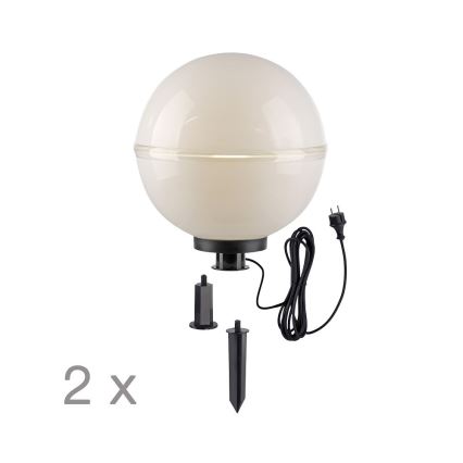 Leuchten Direkt 19324-16-2 - SÆT 2x Udendørslampe 1xE27/40W/230V diameter 40 cm IP44