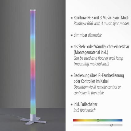 Leuchten Direkt 19902-21 - LED lampe dæmpbar RGB-farver RINGO LED/10W/230V + fjernbetjening