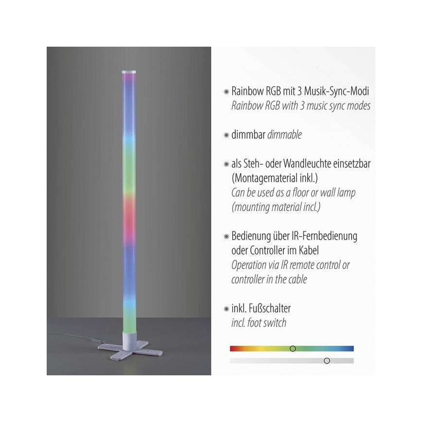 Leuchten Direkt 19902-21 - LED lampe dæmpbar RGB-farver RINGO LED/10W/230V + fjernbetjening