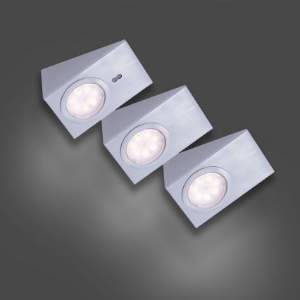 Leuchten Direkt 84111-55-3 - 3x LED møbellampe med sensor THEO LED/3,6W/230V