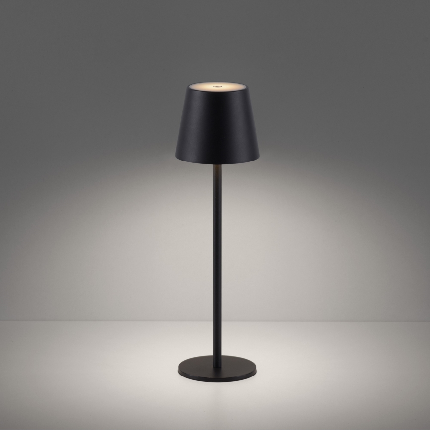 Leuchten Direkt 19250-18 - Udendørs LED bordlampe dæmpbar og genopladelig EURIA LED/3W/5V 2600 mAh IP54 sort