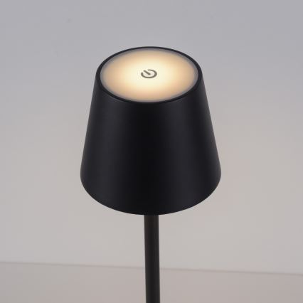 Leuchten Direkt 19250-18 - Udendørs LED bordlampe dæmpbar og genopladelig EURIA LED/3W/5V 2600 mAh IP54 sort
