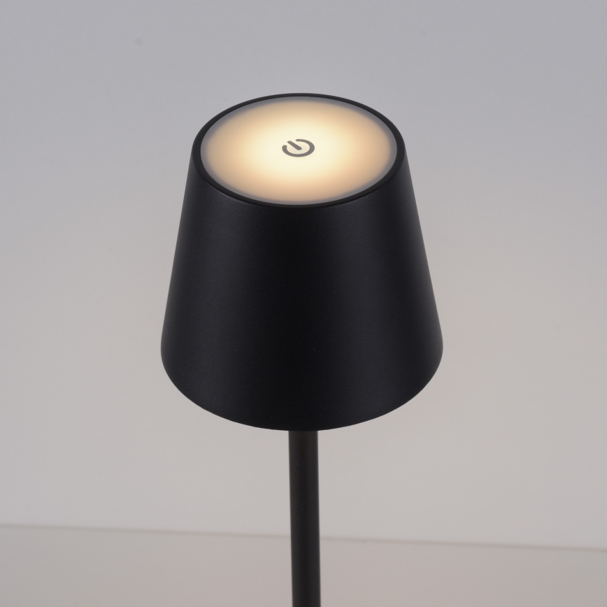 Leuchten Direkt 19250-18 - Udendørs LED bordlampe dæmpbar og genopladelig EURIA LED/3W/5V 2600 mAh IP54 sort