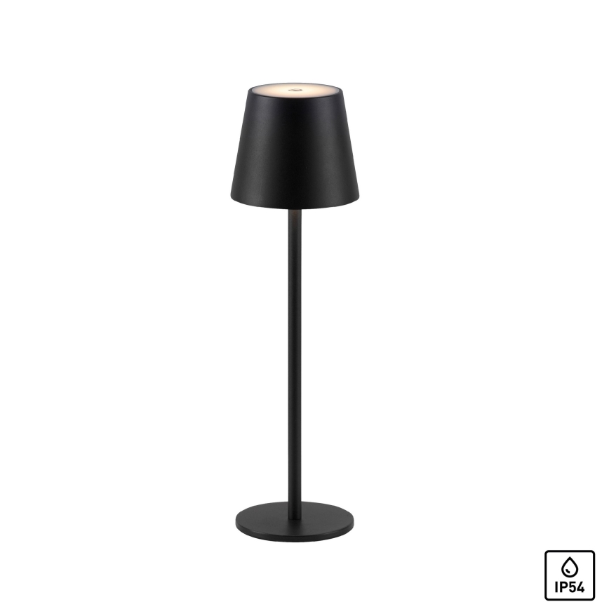 Leuchten Direkt 19250-18 - Udendørs LED bordlampe dæmpbar og genopladelig EURIA LED/3W/5V 2600 mAh IP54 sort