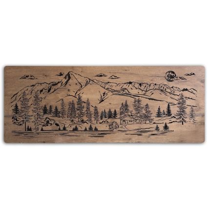 Li-Go 23524/DUB2 - Dæmpbar LED-vægdekoration LED/24W/230V 130x50 cm eg/Hytte i bjergene