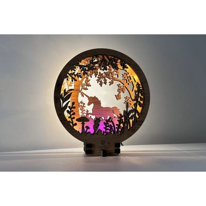 Li-Go 23568/DUB2 - Dæmpbar LED-borddekoration LED/12W/230V 20x22 cm eg/enhjørning