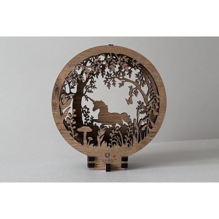 Li-Go 23568/DUB2 - Dæmpbar LED-borddekoration LED/12W/230V 20x22 cm eg/enhjørning