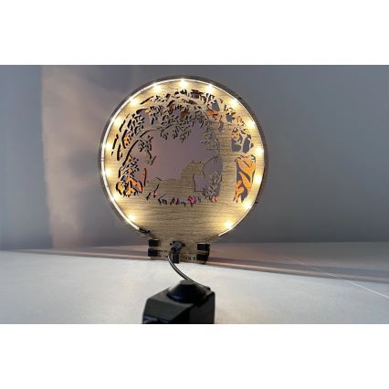 Li-Go 23568/DUB2 - Dæmpbar LED-borddekoration LED/12W/230V 20x22 cm eg/enhjørning