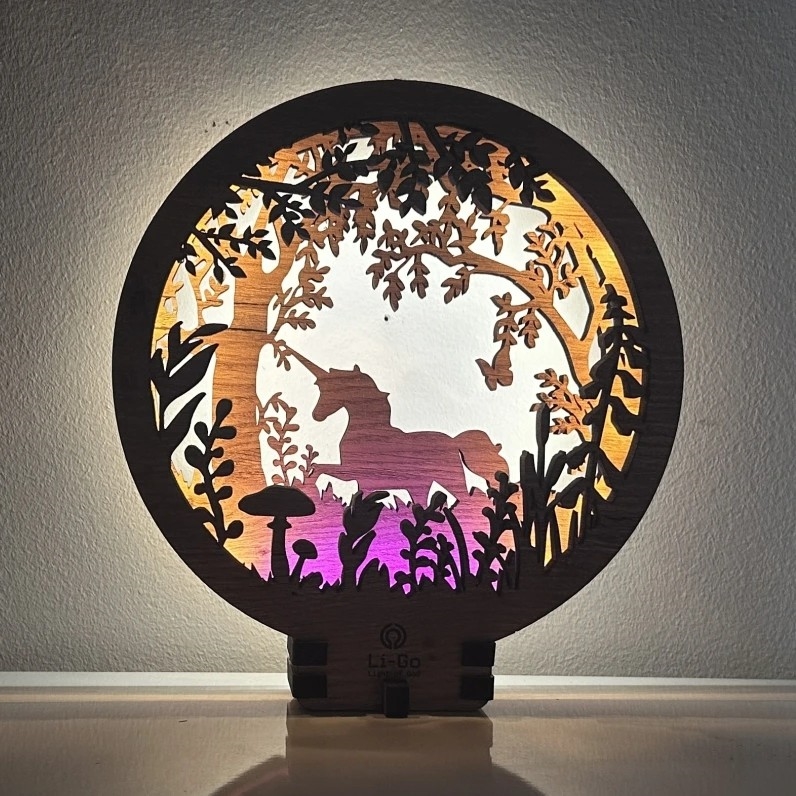 Li-Go 23568/DUB2 - Dæmpbar LED-borddekoration LED/12W/230V 20x22 cm eg/enhjørning