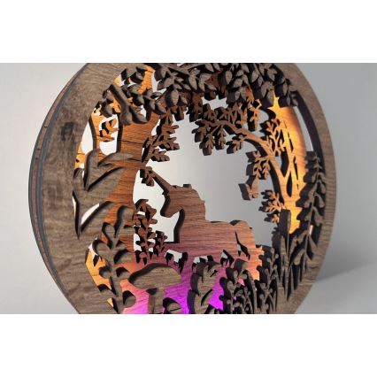 Li-Go 23568/DUB2 - Dæmpbar LED-borddekoration LED/12W/230V 20x22 cm eg/Enhjørning