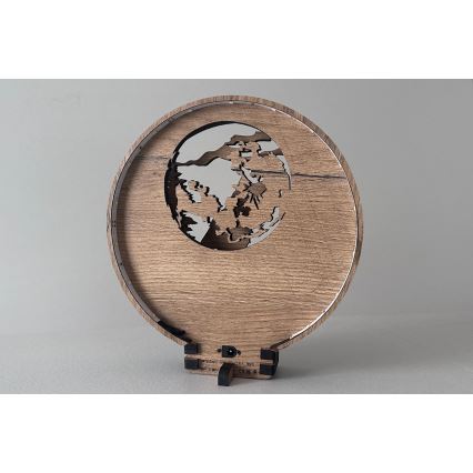 Li-Go 23574/DUB2 - LED dæmpbar borddekoration LED/12W/230V 20x22 cm eg/Ulv og måne