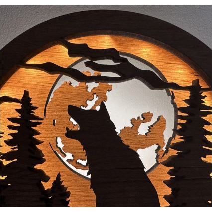 Li-Go 23574/DUB2 - Dæmpbar LED borddekoration LED/12W/230V 20x22 cm eg/ulv og måne