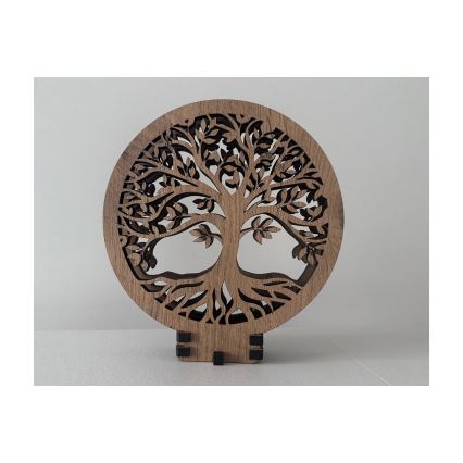 Li-Go 23577/DUB2 - Dæmpbar LED-borddekoration LED/12W/230V 20x22 cm egetræ/Livets træ