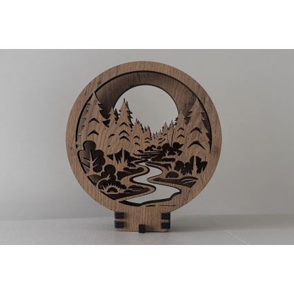 Li-Go 23580/DUB2 - Dæmpbar LED borddekoration LED/12W/230V 20x22 cm eg/i skoven