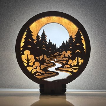 Li-Go 23580/DUB2 - Dæmpbar LED borddekoration LED/12W/230V 20x22 cm eg/i skoven