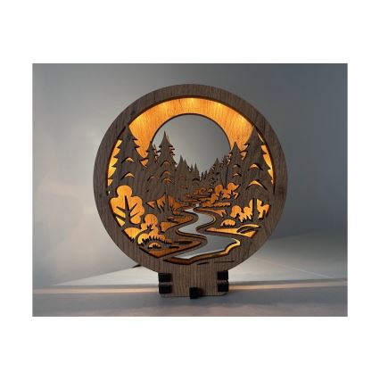 Li-Go 23580/DUB2 - Dæmpbar LED-borddekoration LED/12W/230V 20x22 cm eg/I skoven