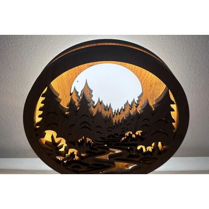 Li-Go 23580/DUB2 - Dæmpbar LED-borddekoration LED/12W/230V 20x22 cm eg/I skoven