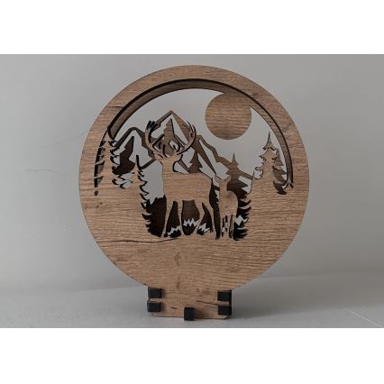 Li-Go 23592/DUB2 - Dæmpbar LED-borddekoration LED/12W/230V 20x22 cm eg/hjort og hind