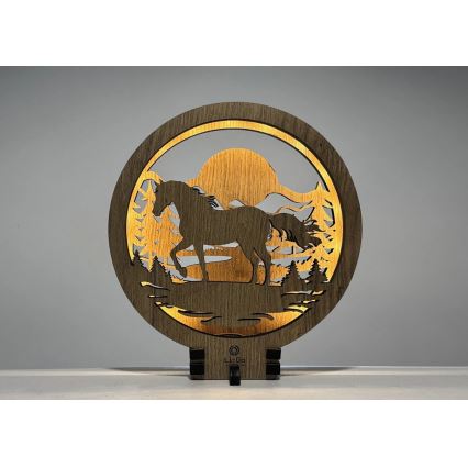 Li-Go 23598/DUB2 - LED dæmpbar borddekoration LED/12W/230V 20x22 cm eg/hest