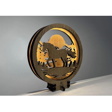 Li-Go 23598/DUB2 - LED dæmpbar borddekoration LED/12W/230V 20x22 cm eg/hest