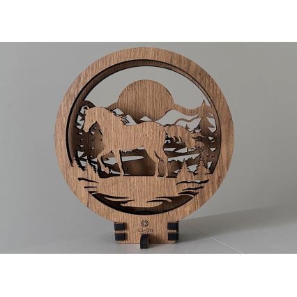 Li-Go 23598/DUB2 - LED dæmpbar borddekoration LED/12W/230V 20x22 cm eg/hest