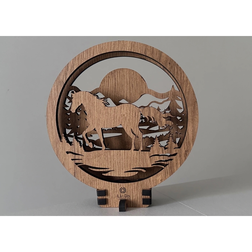 Li-Go 23598/DUB2 - LED dæmpbar borddekoration LED/12W/230V 20x22 cm eg/hest