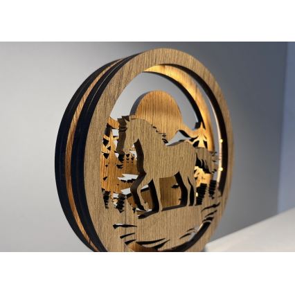 Li-Go 23598/DUB2 - LED dæmpbar borddekoration LED/12W/230V 20x22 cm eg/hest