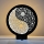Li-Go 23607/O - LED-dæmpbar borddekoration LED/12W/230V 20x22 cm valnød/Yin Yang