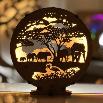 Li-Go 23610/DUB2 - LED-dæmpbar borddekoration LED/12W/230V 20x22 cm eg/Elefanter