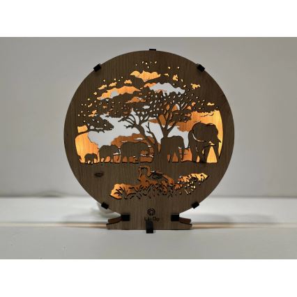 Li-Go 23610/DUB2 - dæmpbar LED-borddekoration LED/12W/230V 20x22 cm eg/elefanter