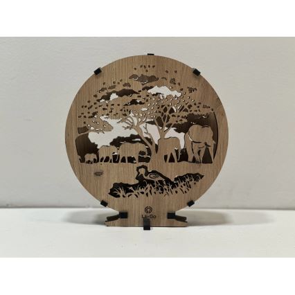 Li-Go 23610/DUB2 - dæmpbar LED-borddekoration LED/12W/230V 20x22 cm eg/elefanter