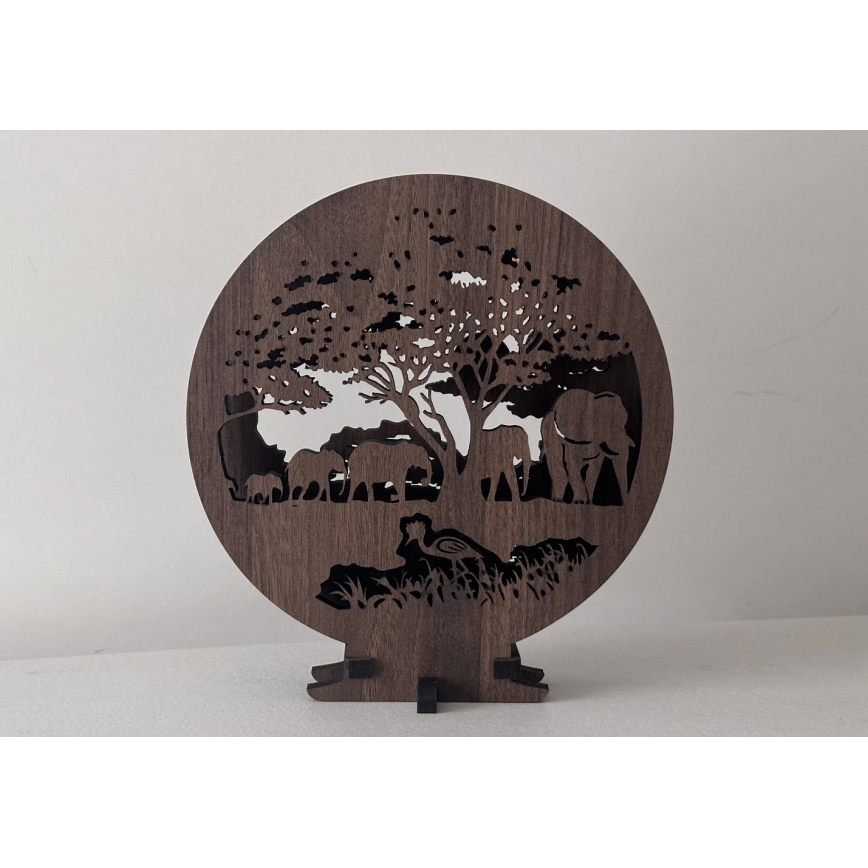 Li-Go 23610/DUB2 - dæmpbar LED-borddekoration LED/12W/230V 20x22 cm eg/elefanter