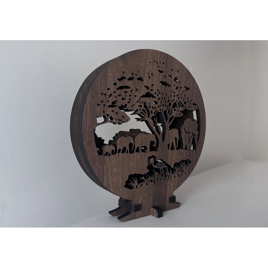 Li-Go 23610/DUB2 - dæmpbar LED-borddekoration LED/12W/230V 20x22 cm eg/elefanter