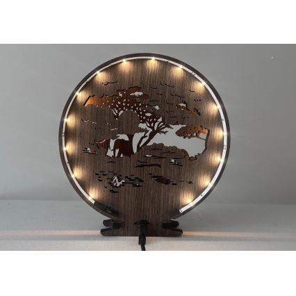 Li-Go 23610/DUB2 - dæmpbar LED-borddekoration LED/12W/230V 20x22 cm eg/elefanter