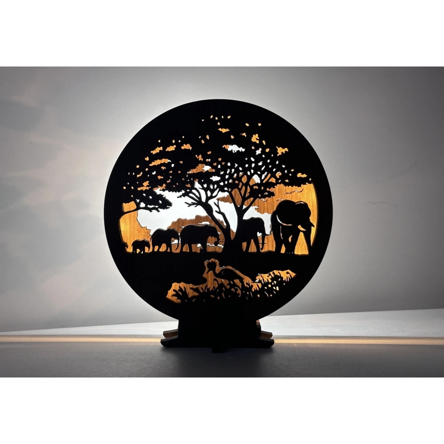 Li-Go 23610/DUB2 - LED-dæmpbar borddekoration LED/12W/230V 20x22 cm eg/Elefanter