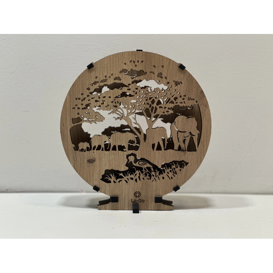 Li-Go 23610/DUB2 - LED-dæmpbar borddekoration LED/12W/230V 20x22 cm eg/Elefanter