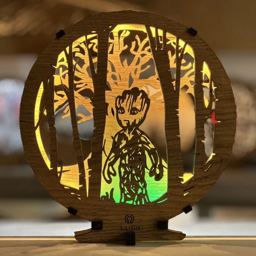 Li-Go 23613/DUB2 - Dæmpbar LED-borddekoration LED/12W/230V 20x22 cm eg/Grut